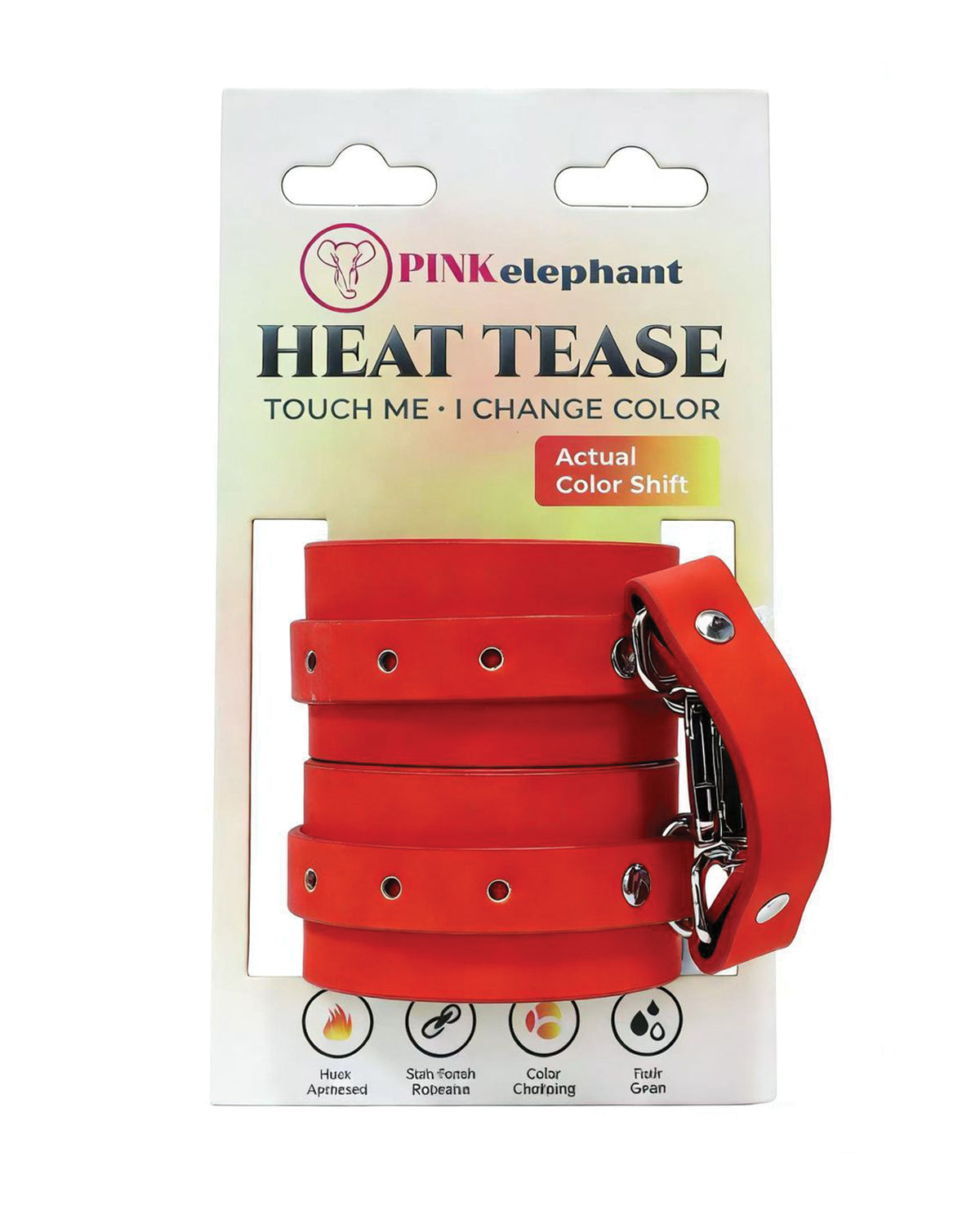 Bracelets de poignet en similicuir PU thermoréactif qui change de couleur, orange sanguine