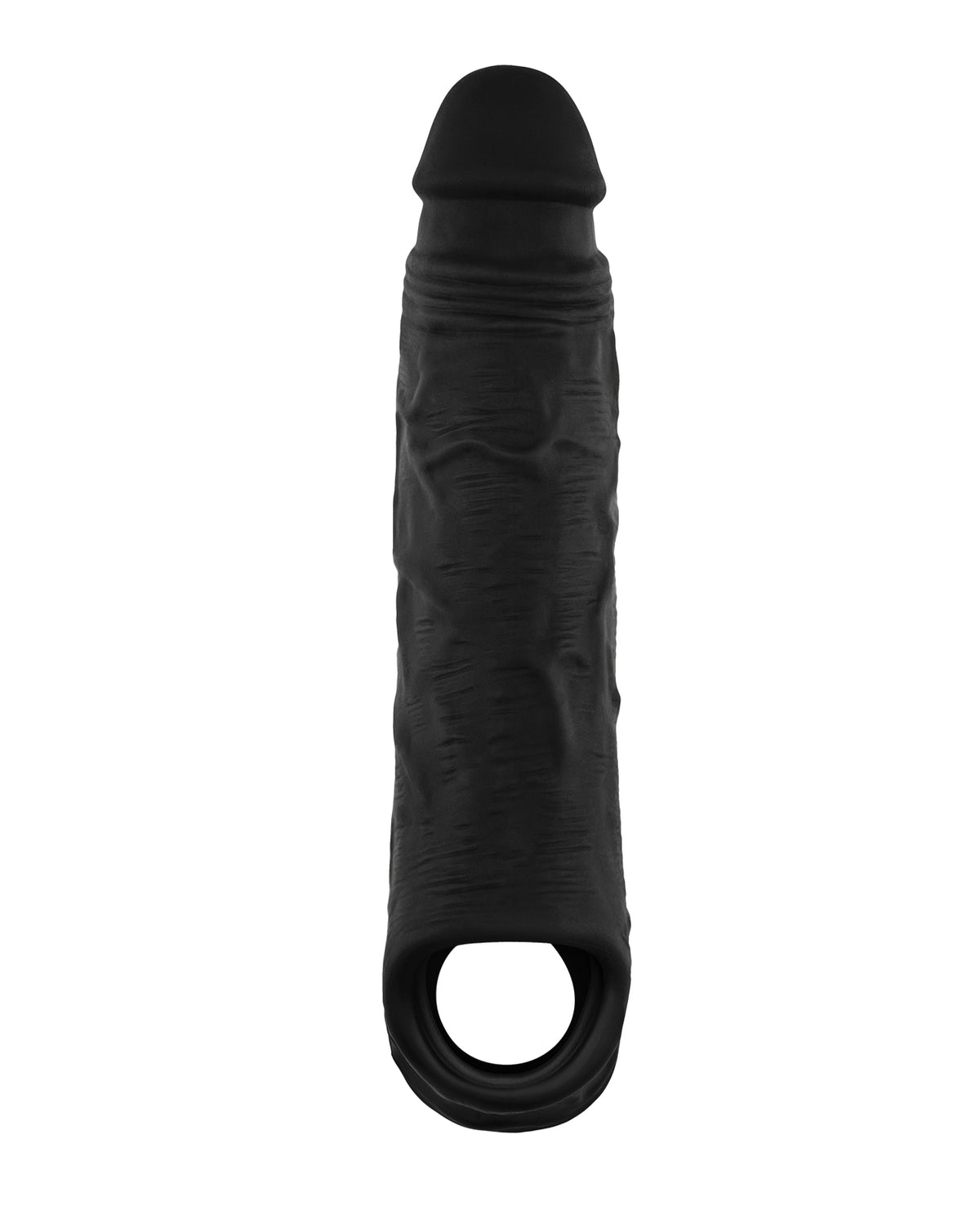 Funda para pene de silicona negra realista Model F, juguete para adultos