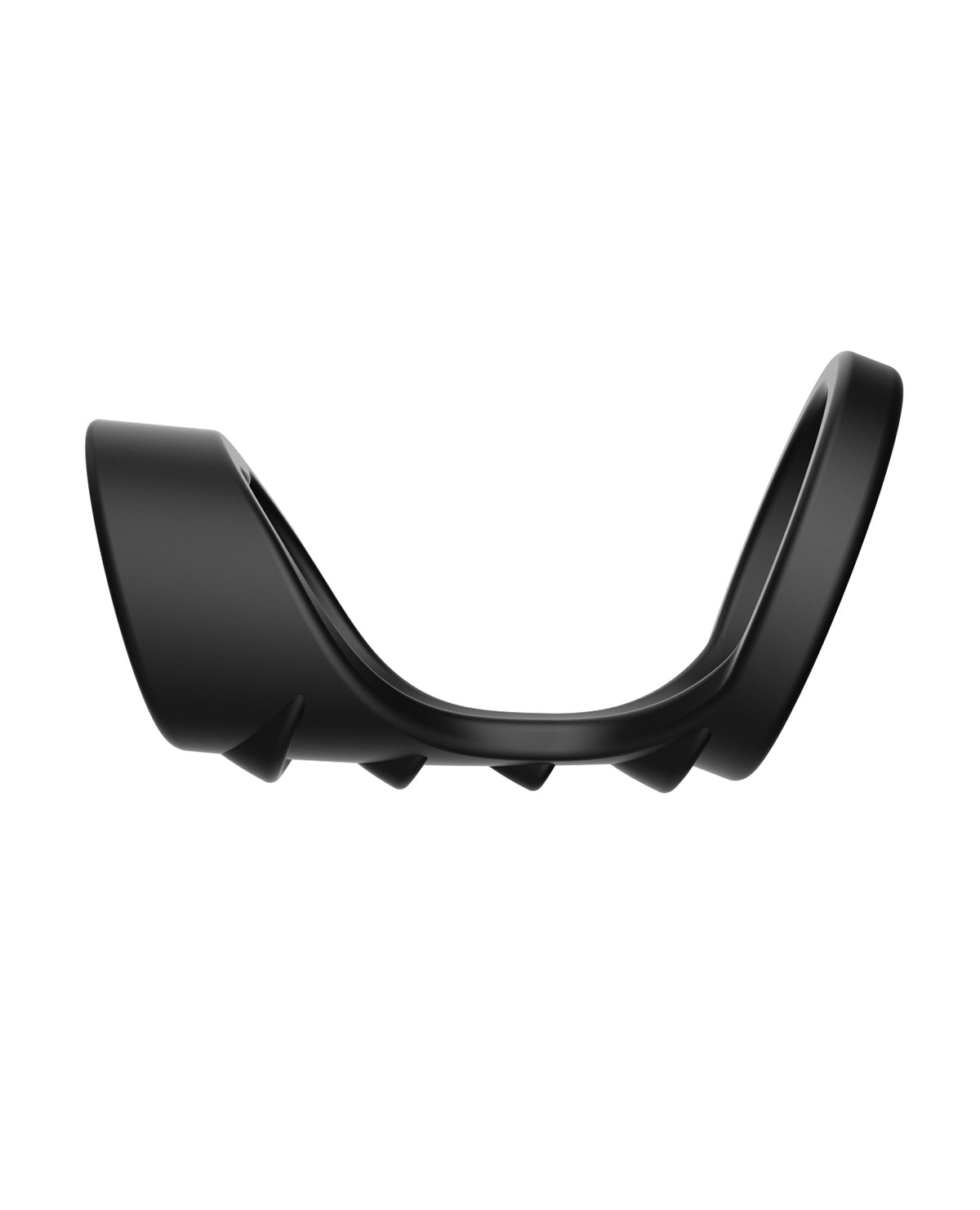 Forto Textured Silicone Cock Sling For Men With Enhanced Sensation Black