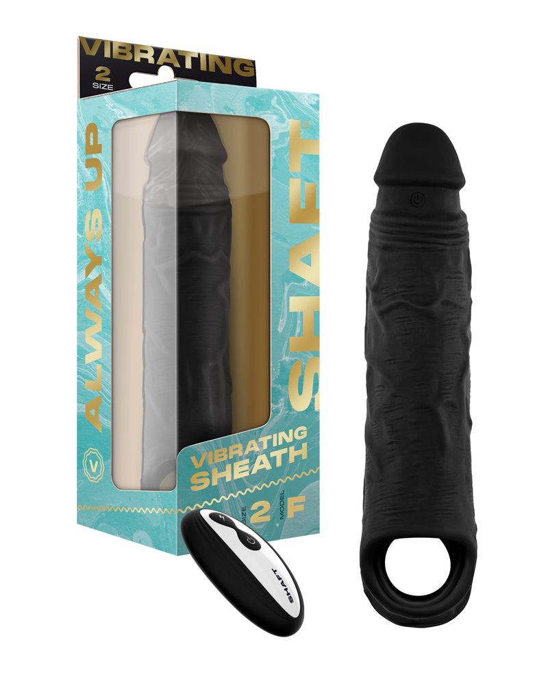 Cargue la imagen en el visor de la galería, Funda vibradora para pene Model F, talla 2, negra, 8 modos, silicona líquida
