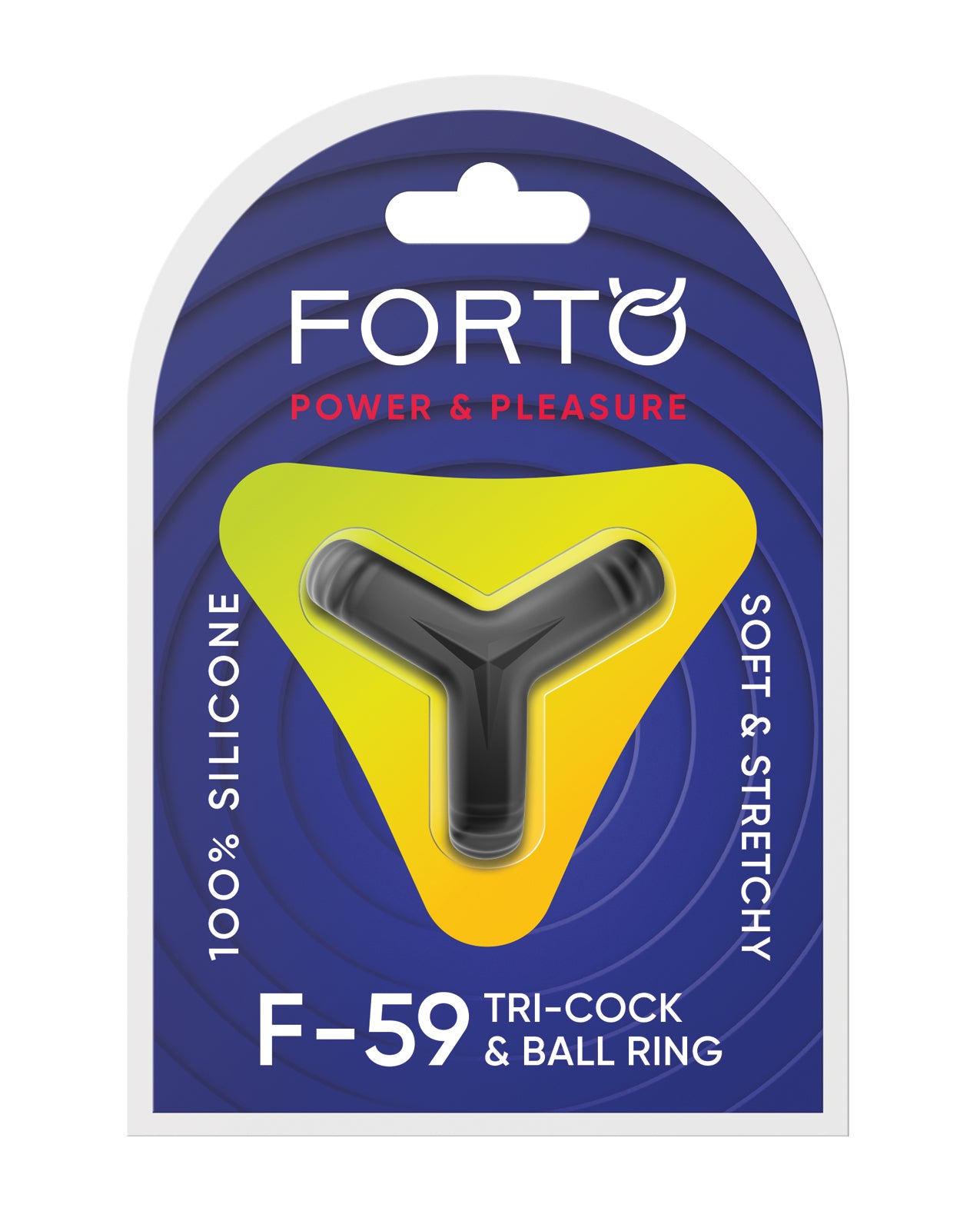 Forto Tri Cock And Ball Ring Black Firming Stamina Enhancement