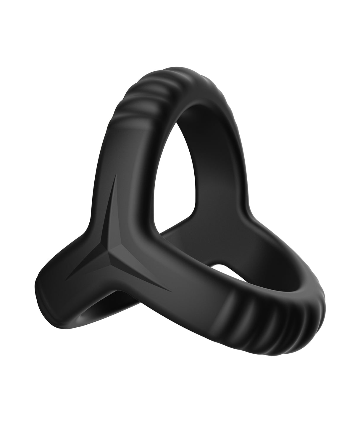 Forto Tri Cock And Ball Ring Black Firming Stamina Enhancement