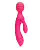 Cargue la imagen en el visor de la galería, Vibrador de estimulación triple Together Tri Delight, con varita de doble extremo y conejo
