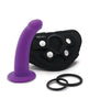 Carica l'immagine nel visualizzatore Galleria, Dildo curvo vibrante in silicone Together Tilt da 6.5 Inch con imbracatura

