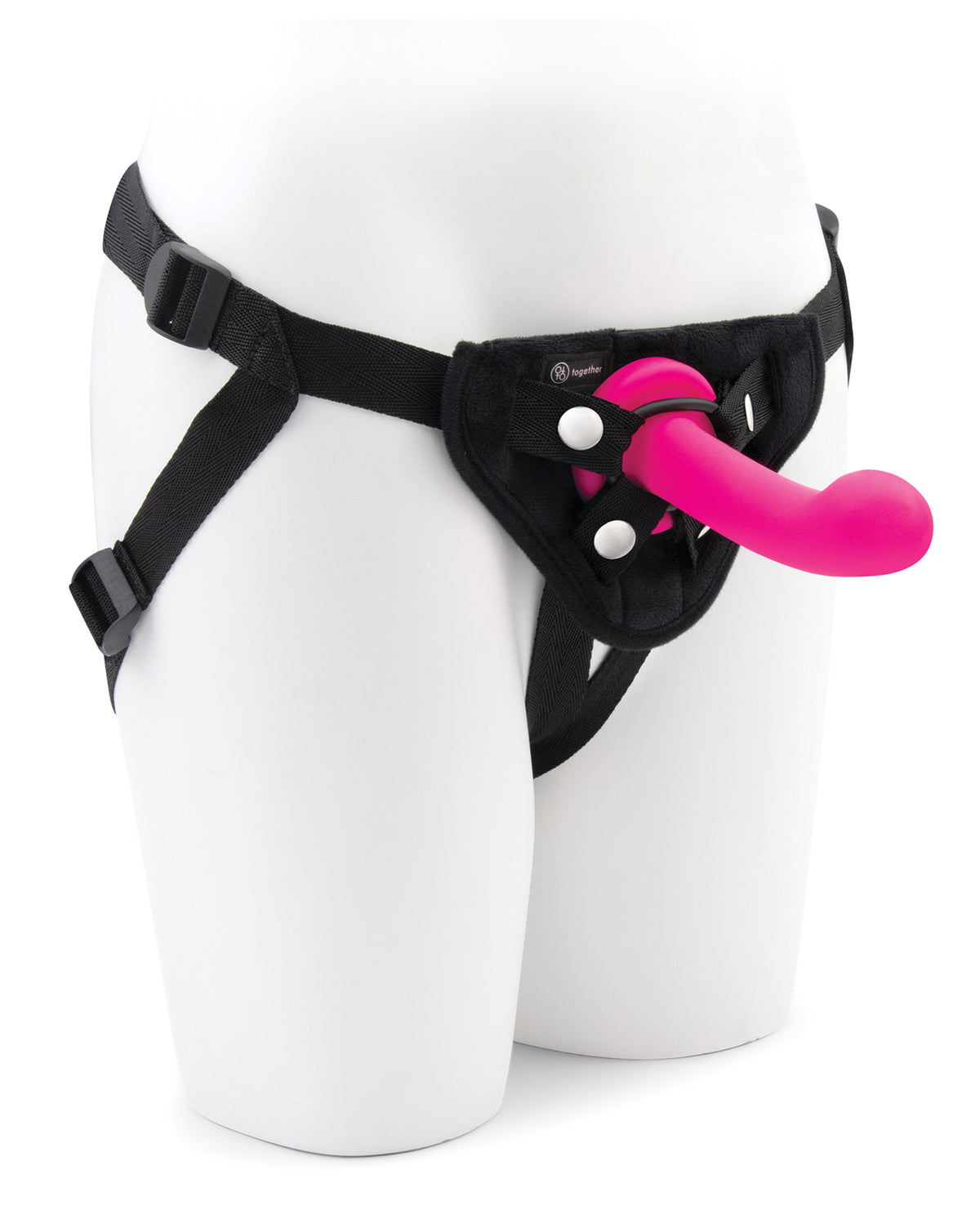 Together Vibes Pop Silicone Dildo With Ring Harness Set