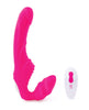 Cargue la imagen en el visor de la galería, Vibrador de silicona sin tirantes con control remoto para parejas y eje flexible
