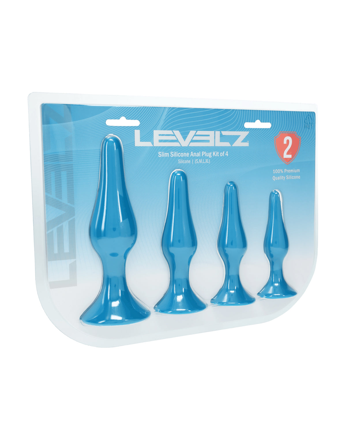 Levelz Slim Tapered Silicone Anal Plug Kit With 4 Sizes