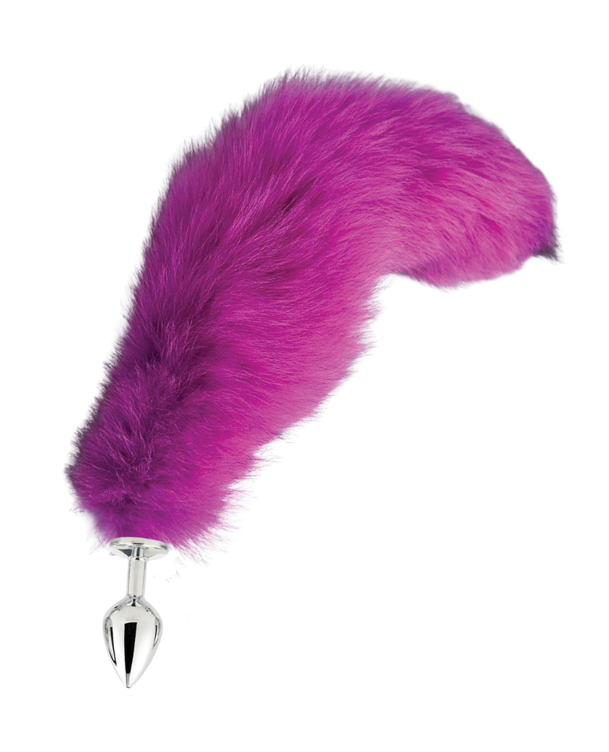Tapón anal de cola de zorro de acero inoxidable Pink Elephant, tamaño mediano