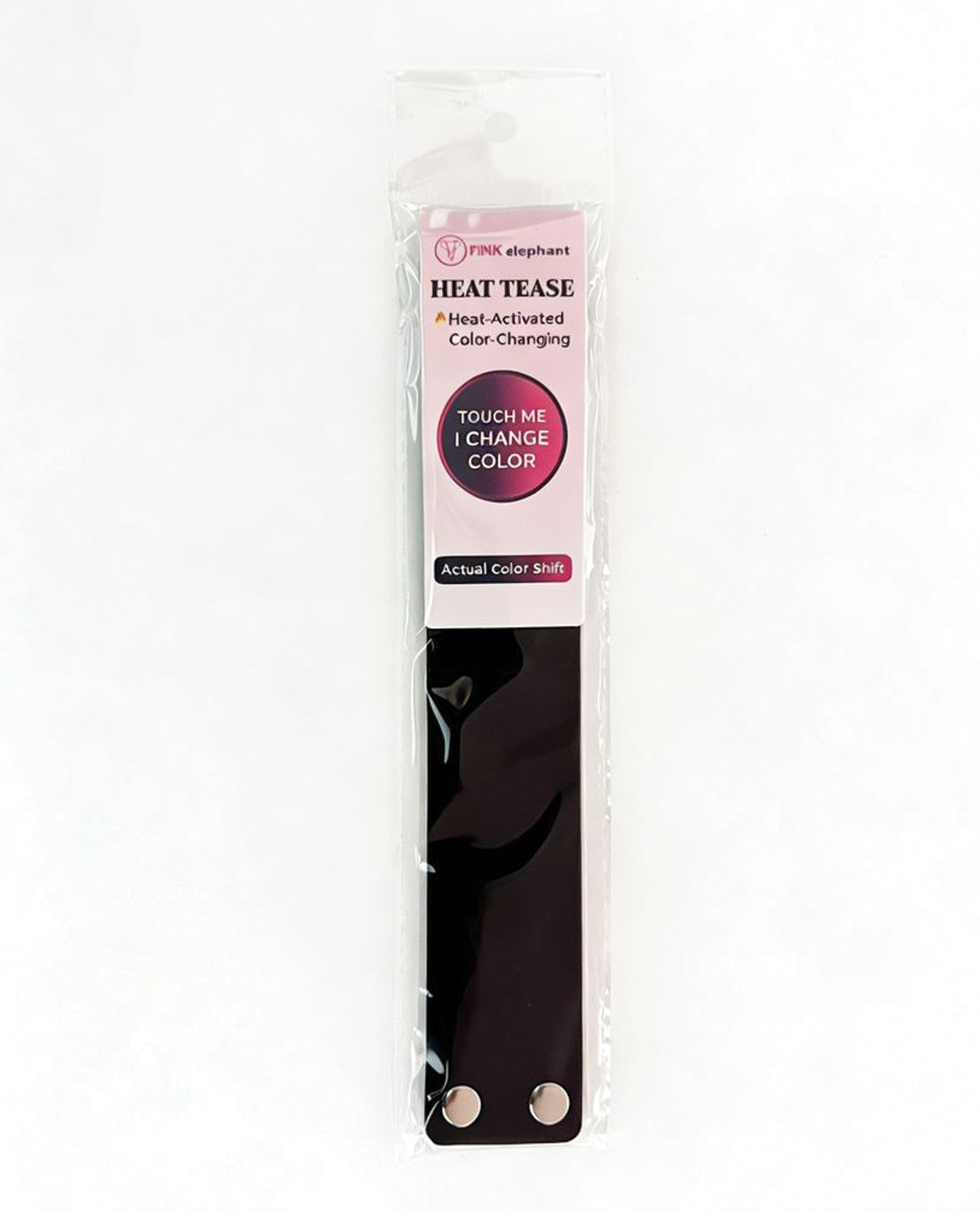 Bracelet manchette en similicuir PU thermoréactif qui change de couleur au contact de la peau