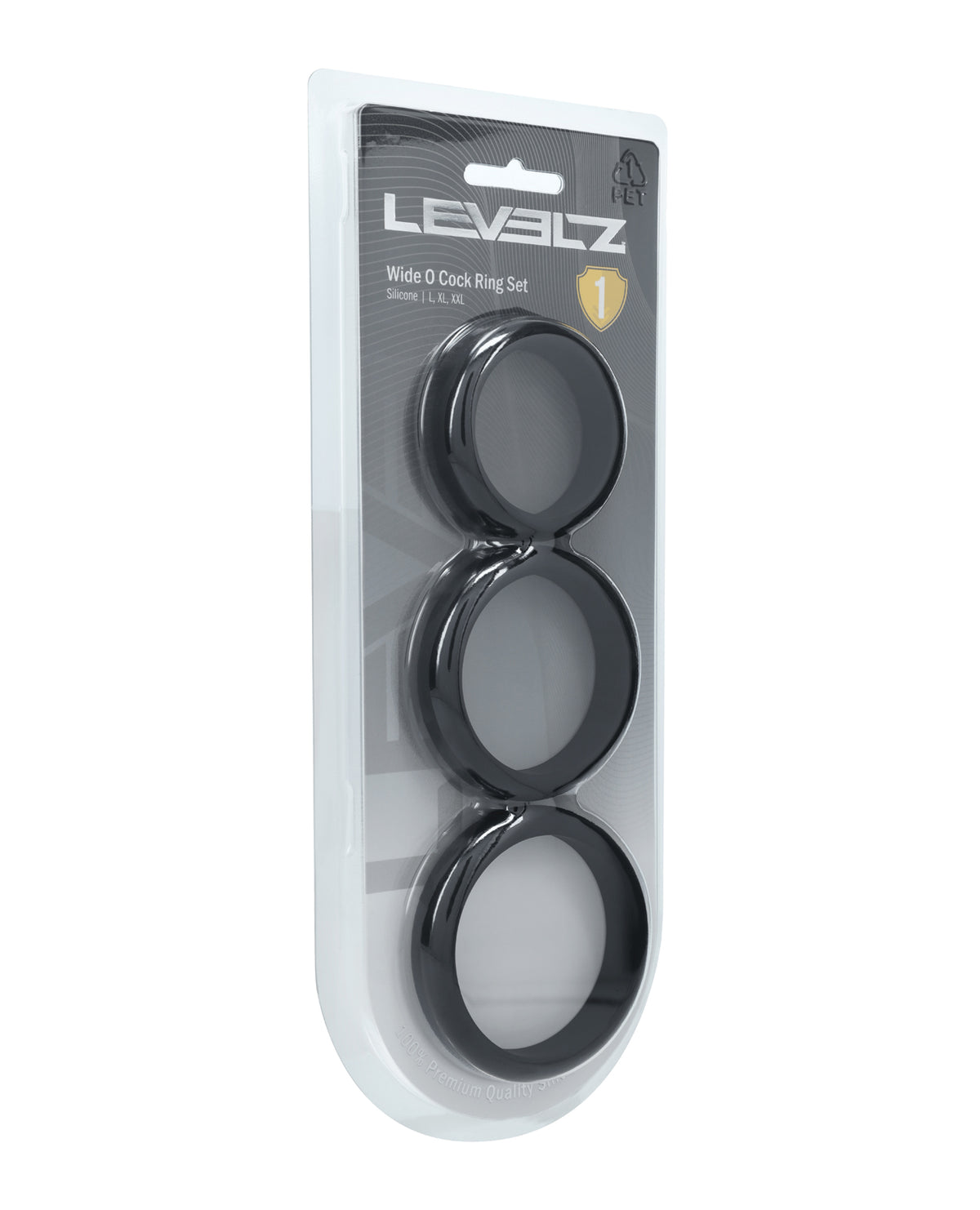 Levelz ブラックシリコン コックリング 3個セット 大型 XXL シャフトとボールにフィット