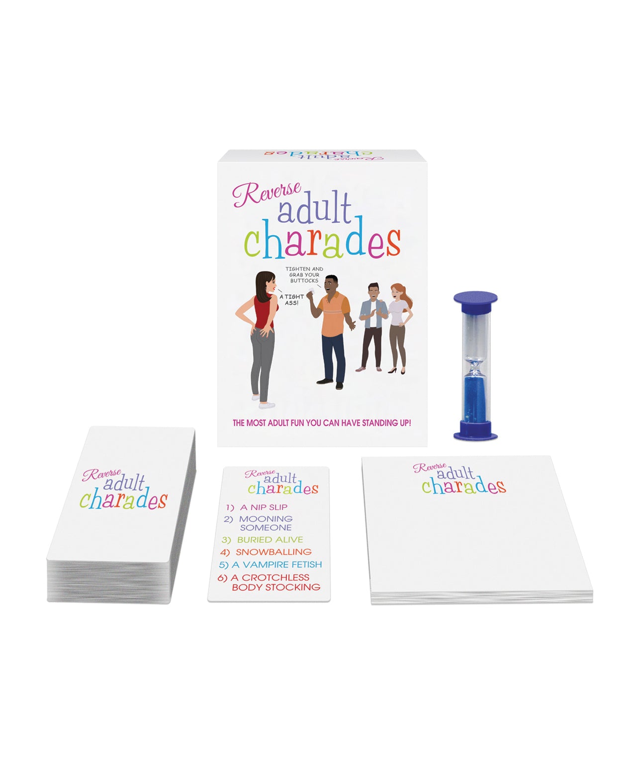 Reverse Adult Charades, grappig ondeugend kaartspel voor feestjes met vrienden en groepen