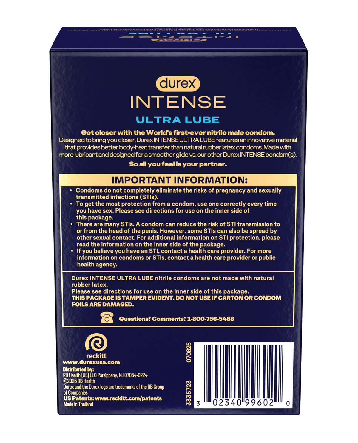 Preservativi maschili in nitrile Durex Intense Ultra Lubricated, confezione da 24