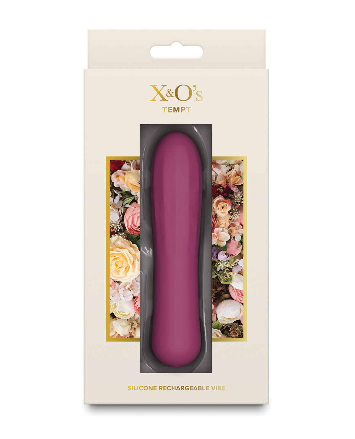 X And Os Compact Rechargeable Waterproof Vibrator Tempt Berry