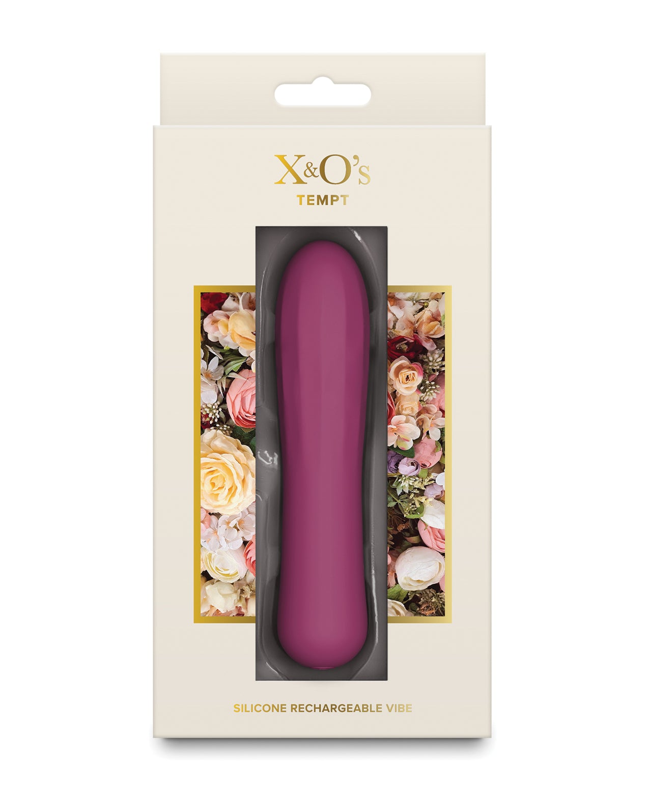 X And Os Compact Rechargeable Waterproof Vibrator Tempt Berry