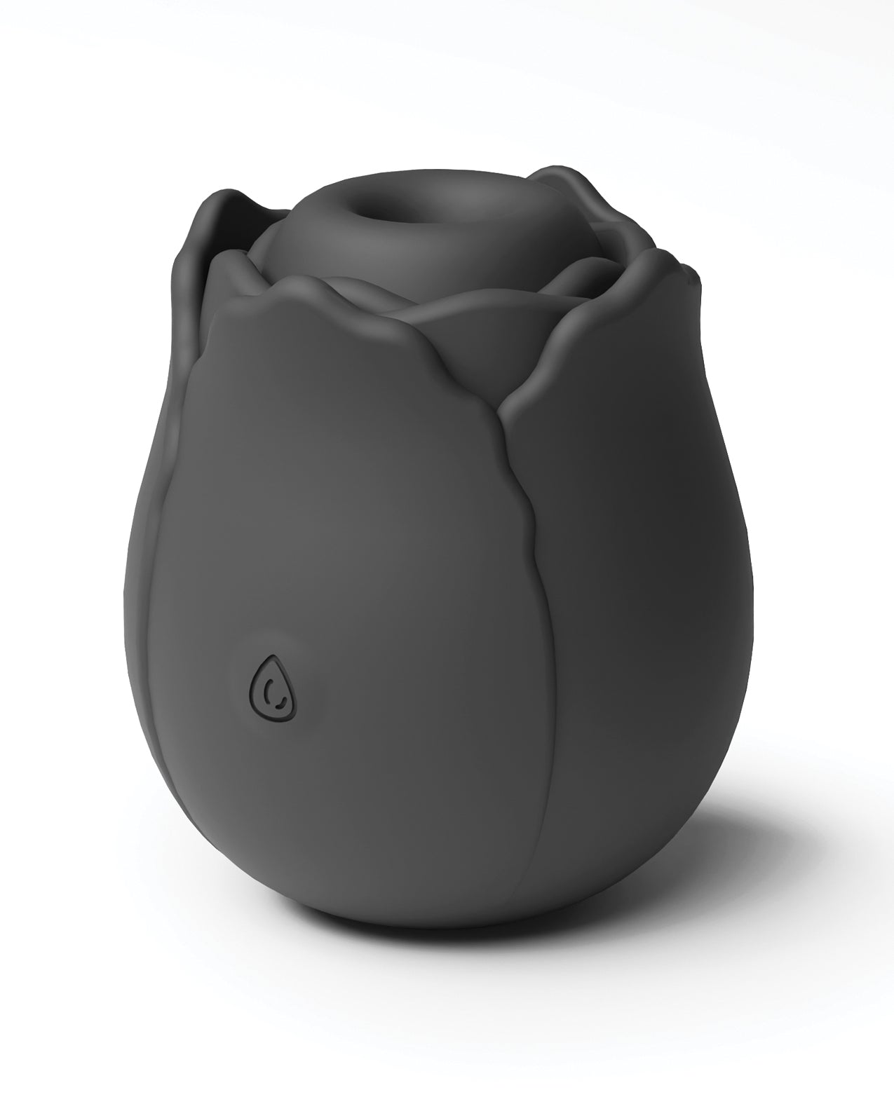 Masajeador de silicona vibratorio con forma de rosa, negro, recargable e impermeable, Inya