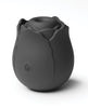 Cargue la imagen en el visor de la galería, Masajeador de silicona vibratorio con forma de rosa, negro, recargable e impermeable, Inya
