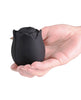 Cargue la imagen en el visor de la galería, Masajeador de silicona vibratorio con forma de rosa, negro, recargable e impermeable, Inya
