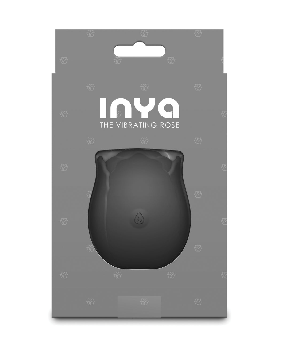 Masajeador de silicona vibratorio con forma de rosa, negro, recargable e impermeable, Inya