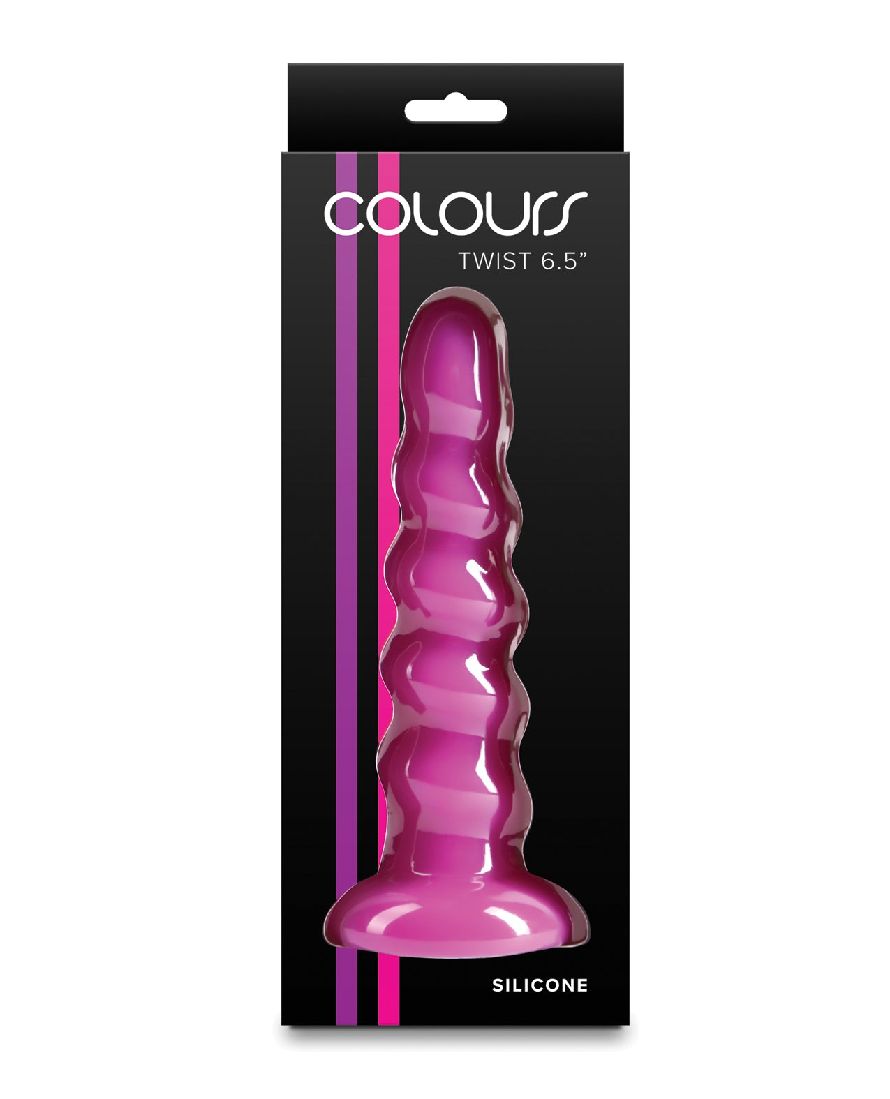 Masajeador personal de silicona morada con ventosa Colours Twist
