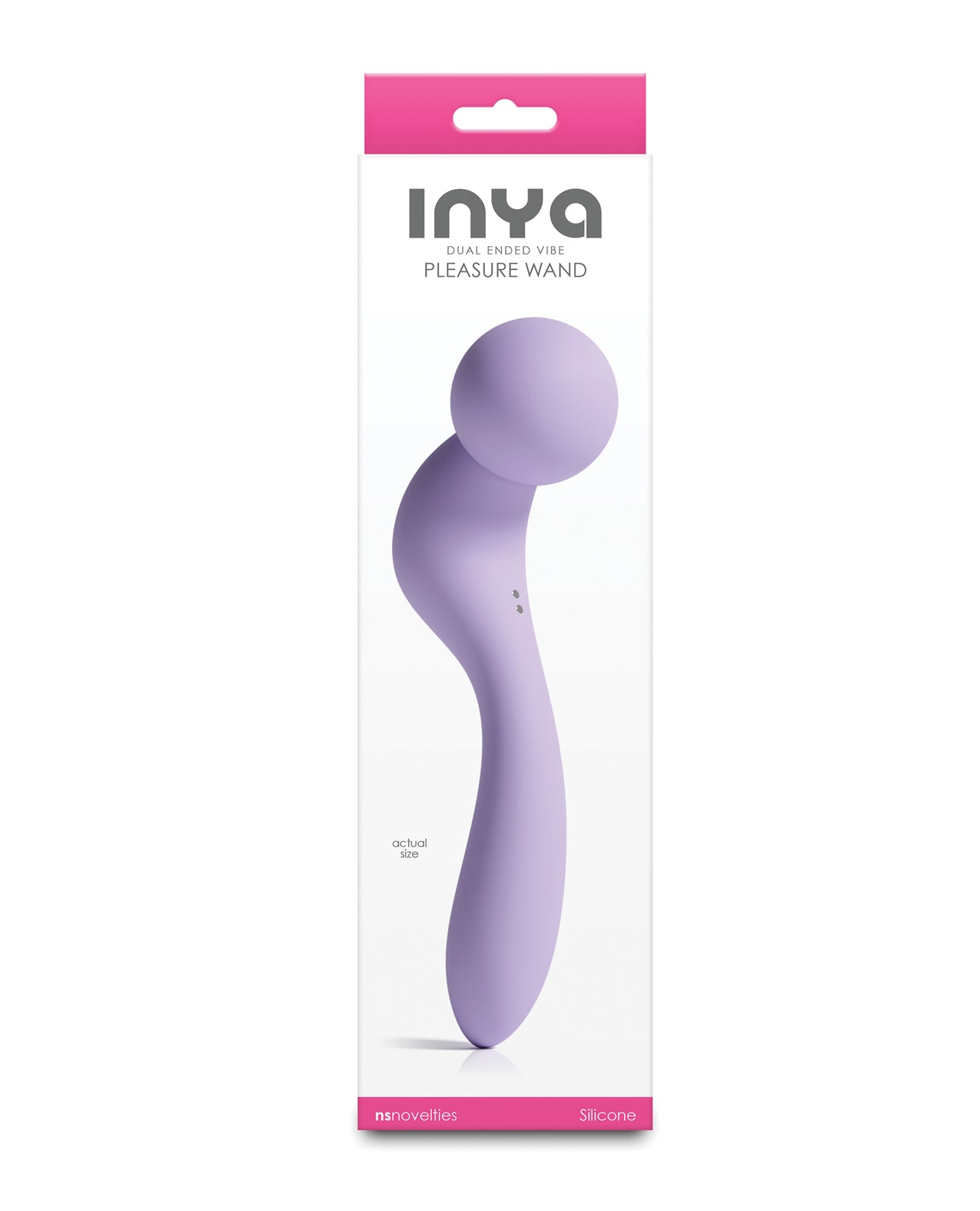 Inya Lavender Silicone Pleasure Wand Vibrator 6 Speeds Rechargeable