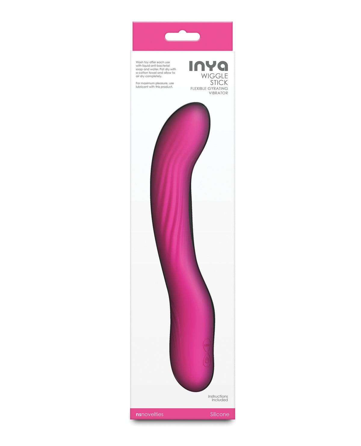 Inya Wiggle Stick Pink Flexible Silicone Gyrating Vibrator