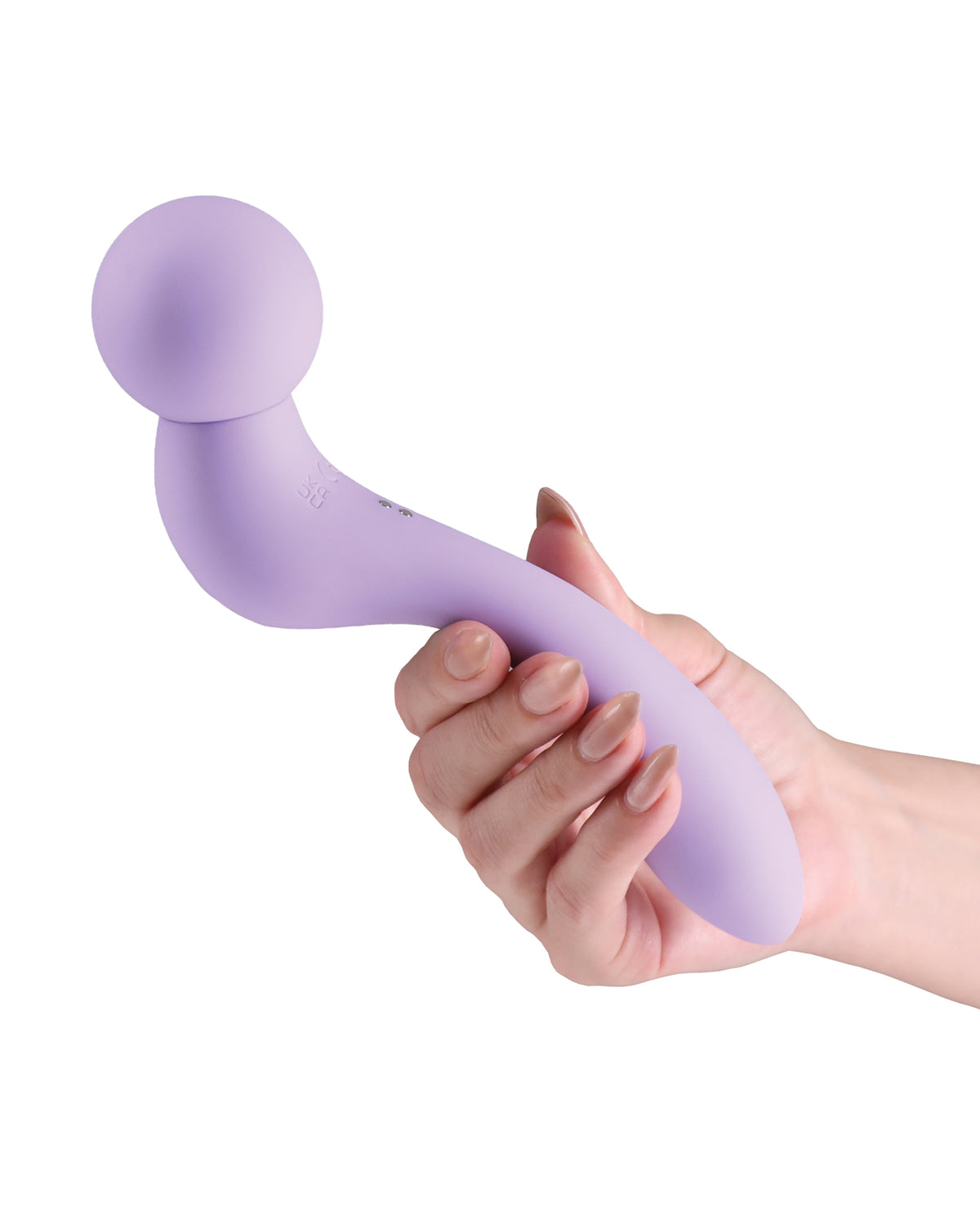 Inya Lavender Silicone Pleasure Wand Vibrator 6 Speeds Rechargeable