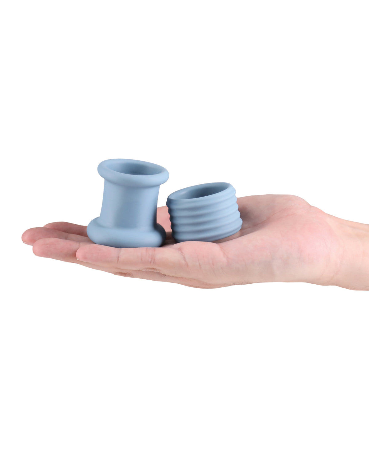 Renegade Gray Silicone Ball Stretcher Two Piece Secure Fit