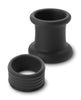 Încărcați imaginea în vizualizatorul Galerie, Dispozitiv de întindere a scrotului Renegade Buster, din silicon negru, cu design sigur de fixare din două piese
