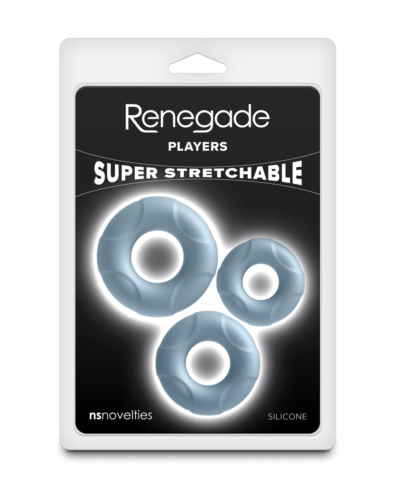 Manșoane de joacă din silicon ultra-moale Renegade Players, gri, trei mărimi