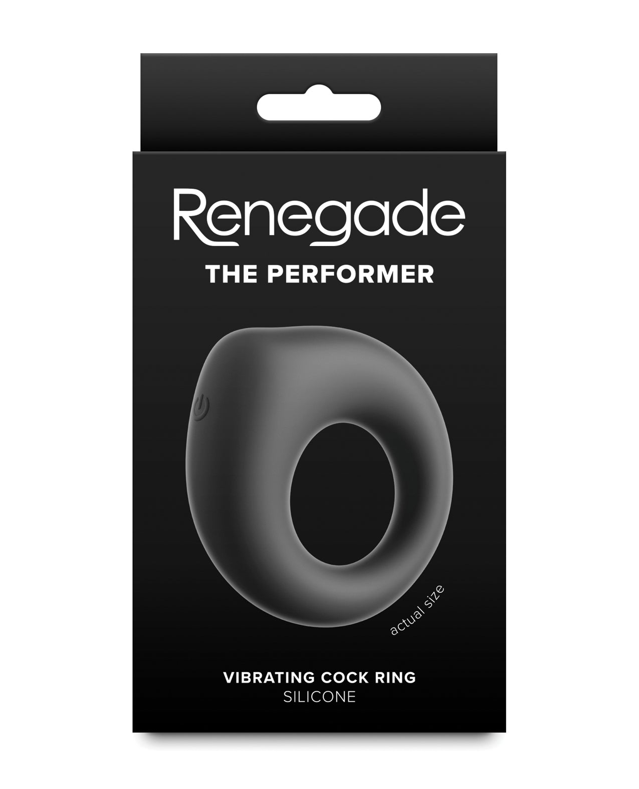 Anillo para pene vibrador de silicona recargable Renegade The Performer, negro