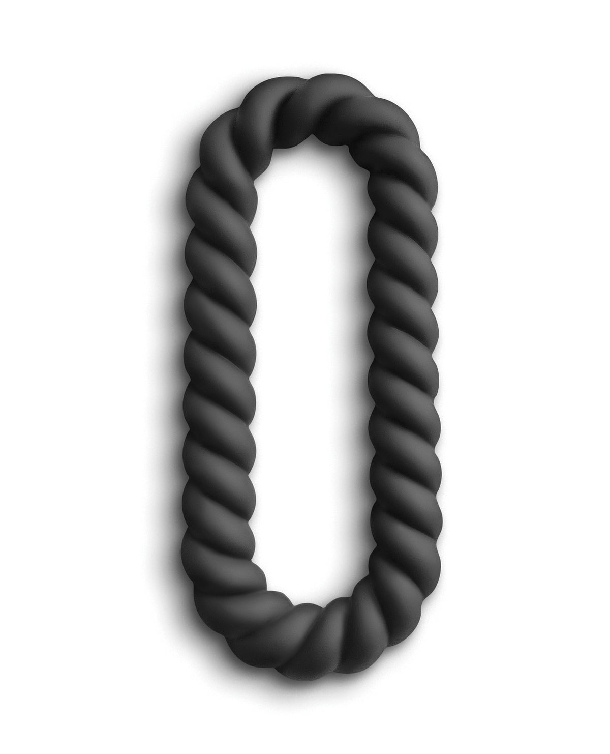 Renegade Helix Black Braided Silicone Dual Cock Ring