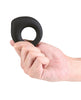 Cargue la imagen en el visor de la galería, Anillo para pene vibrador de silicona recargable Renegade The Performer, negro

