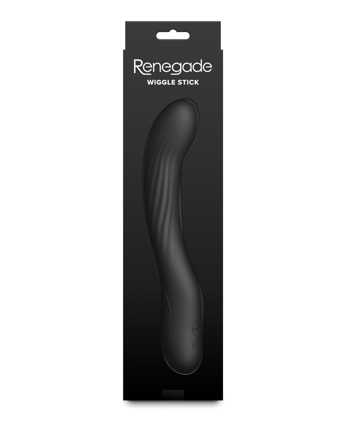 Renegade Wiggle Stick Flexible Silicone Gyrating Vibrator Black