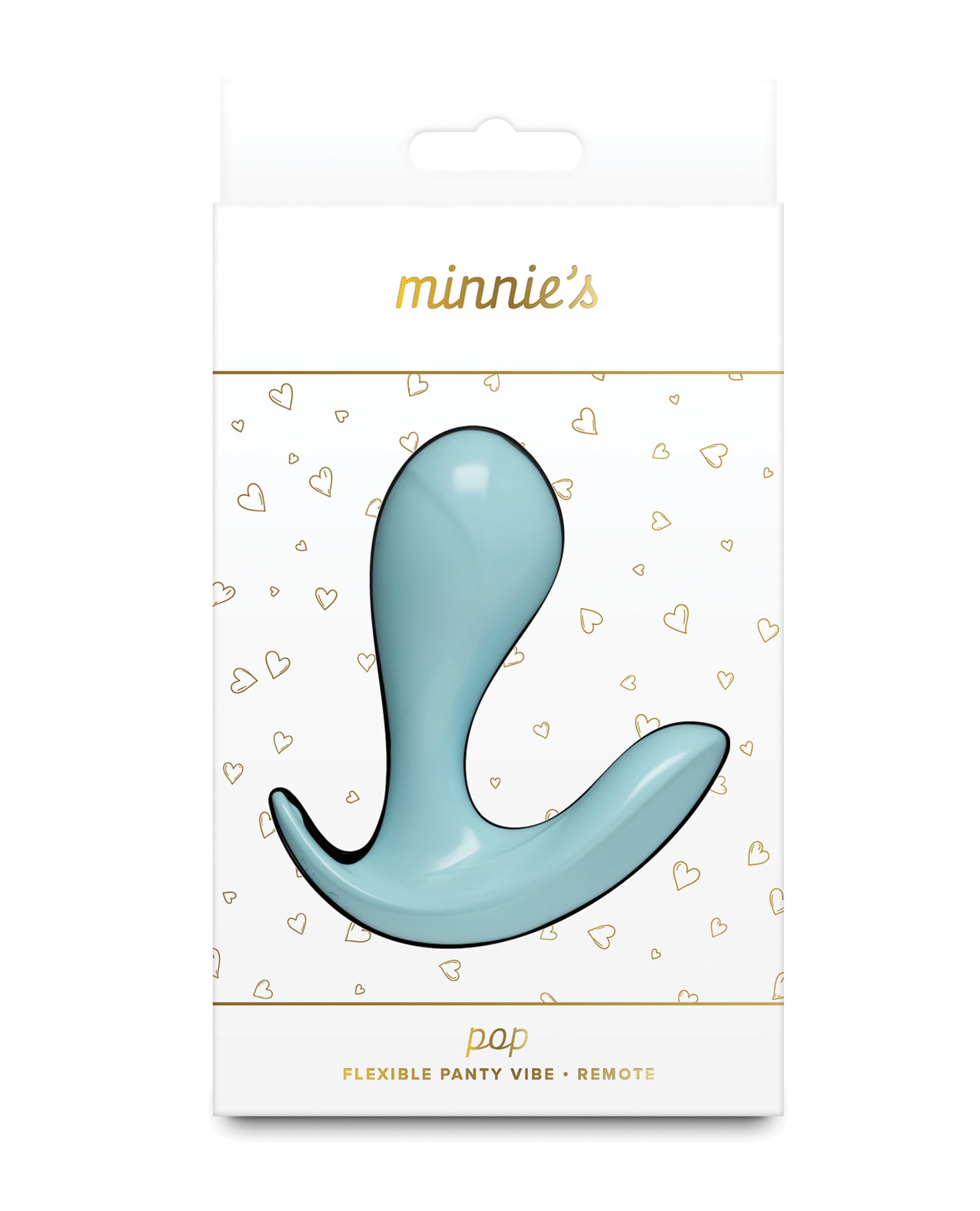 Vibrador de braguita de silicona recargable Minnie Pop con control remoto, azul