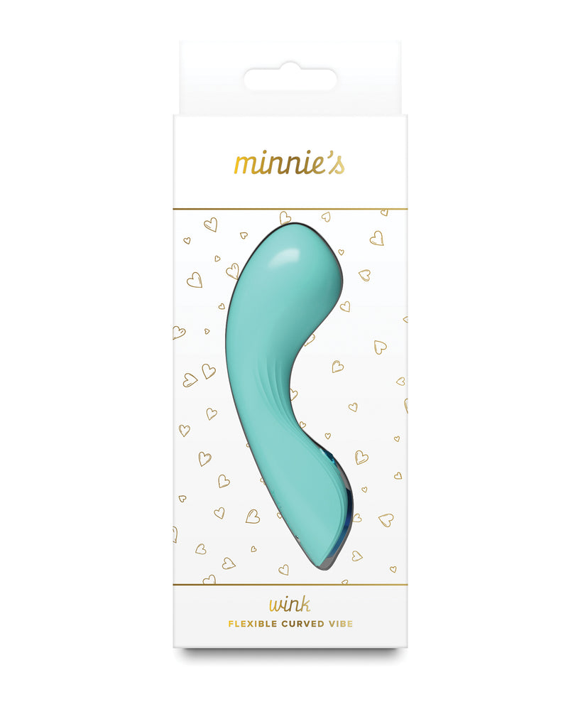 Load image into Gallery viewer, Minnie Wink Aqua Rechargeable Curved G Spot Vibrator Silicone
