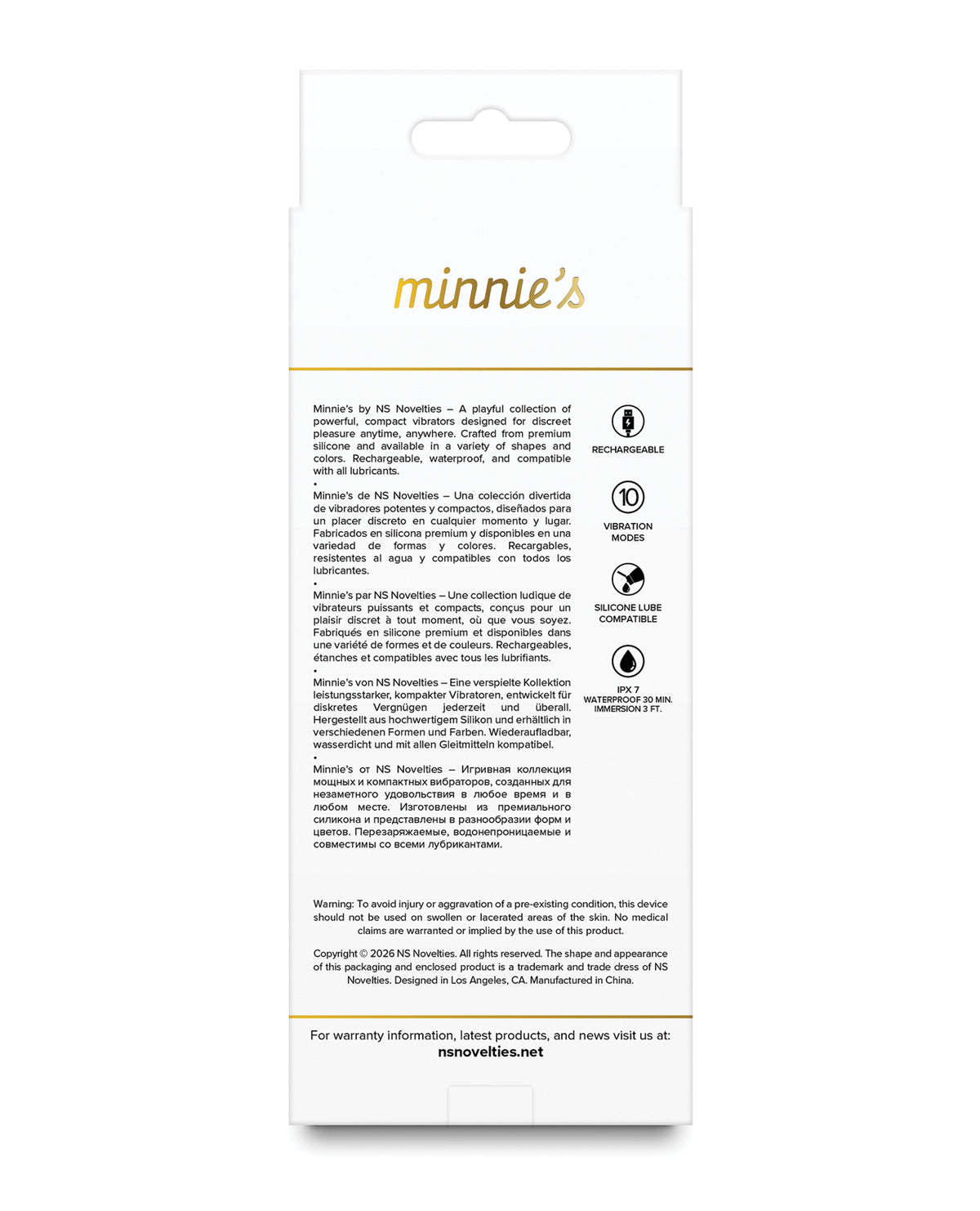 Minnie Wink Aqua Rechargeable Curved G Spot Vibrator Silicone