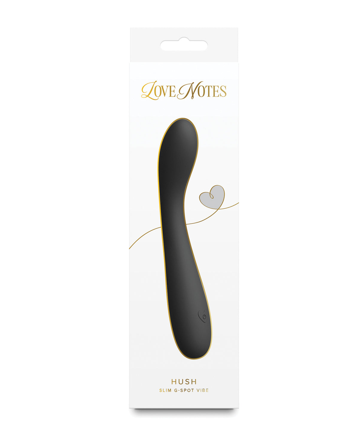 Love Notes Hush Black Slim Silicone G Spot Vibrator Rechargeable Waterproof