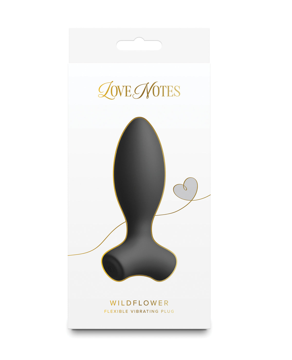 Tapón flexible de silicona vibrador recargable Love Notes Wildflower, negro