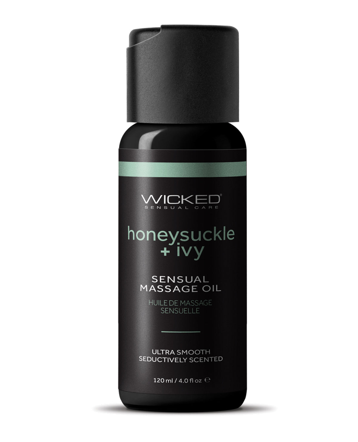 Olio da massaggio Wicked Sensual Care al caprifoglio e all'edera, flacone da 4 Oz