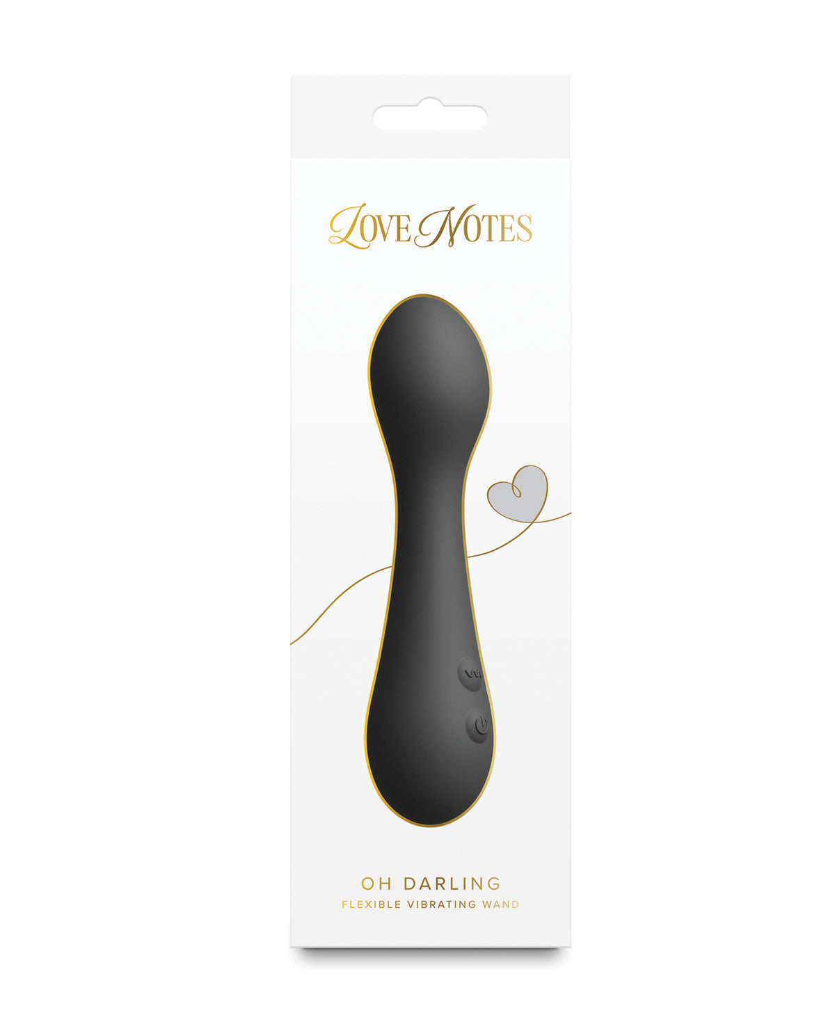 Flexible Silicone Vibrating Wand Rechargeable Water Resistant Oh Darling Black