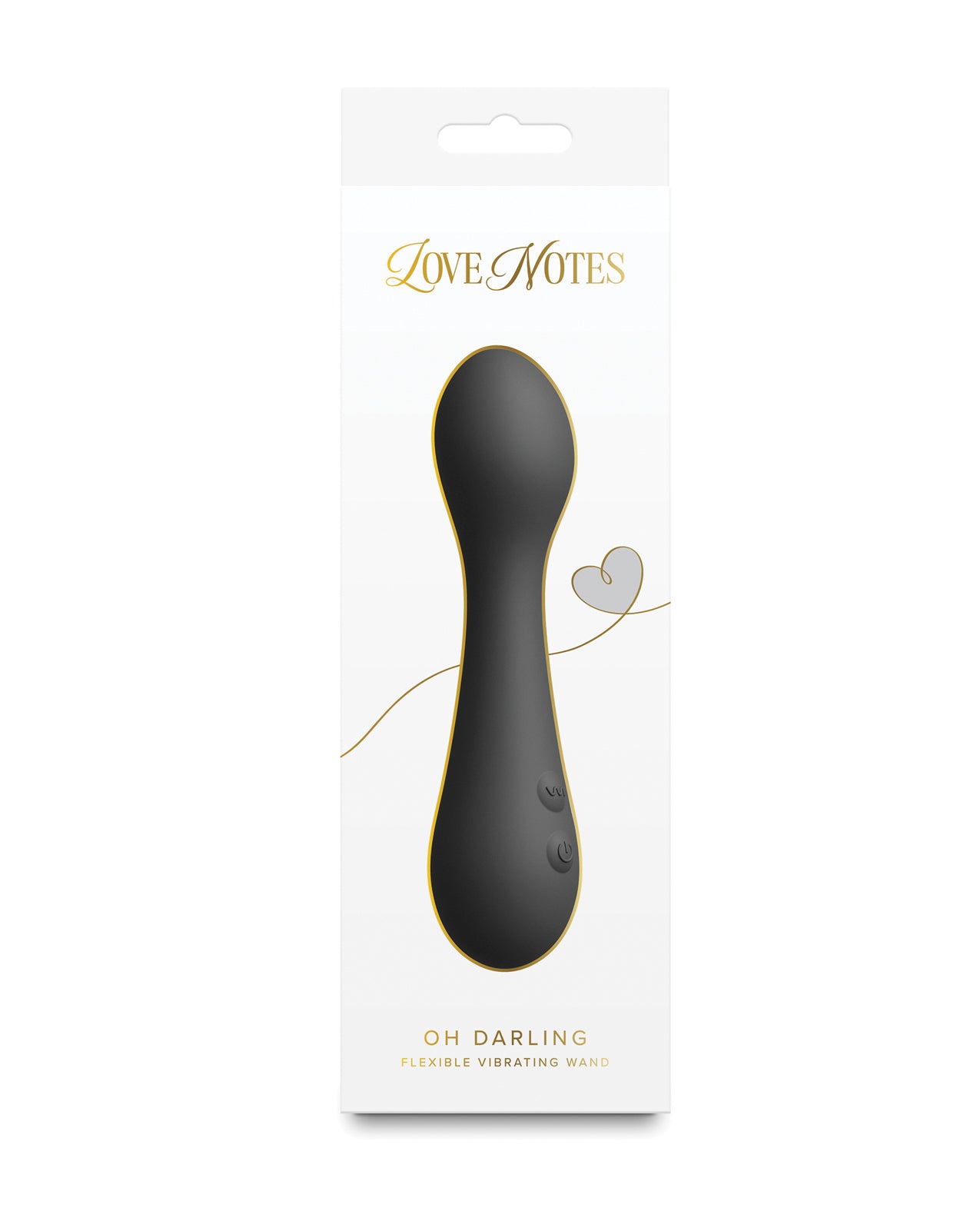 Flexible Silicone Vibrating Wand Rechargeable Water Resistant Oh Darling Black
