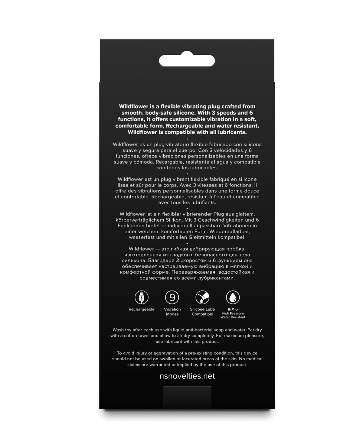 Love Notes Wildflower Plug vibrador recargable de silicona