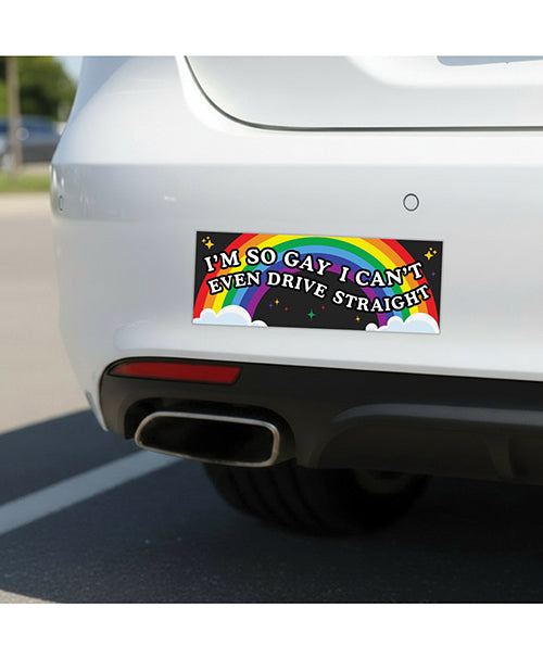 Magnet auto amuzant „Sunt atât de gay”, autocolant detașabil pentru bara de protecție, cadou original pentru mașini