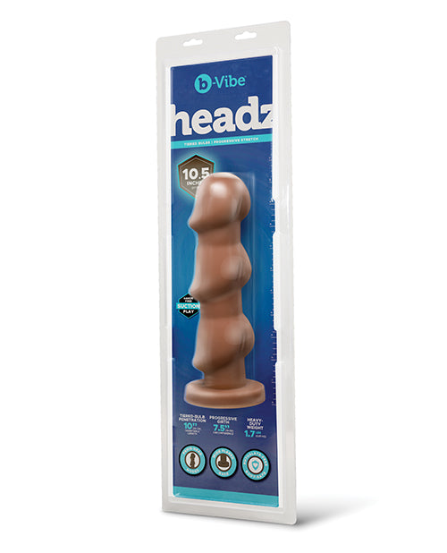 BVibe Headz Realistic XXL Dildo 10.5 Inch Multi Bulb Flared Base
