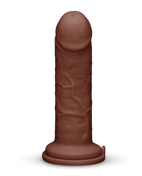 Together 8.5 Curved Realistic Strap On Dildo With Vein Detailing Dark