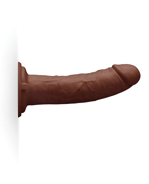 Together 8.5 Curved Realistic Strap On Dildo With Vein Detailing Dark