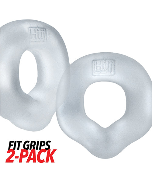 Anéis penianos transparentes Ergo Fit, pacote com 2, com pegada confortável de silicone