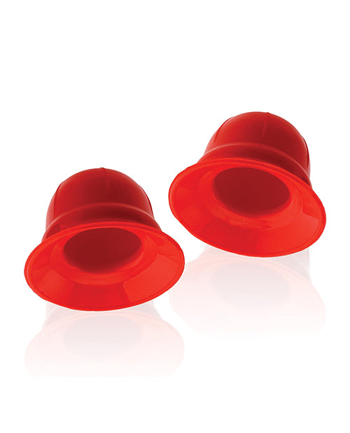Hunky Junk Nano Nips, protecții roșii pentru sfârcuri, din silicon, cu ventuze