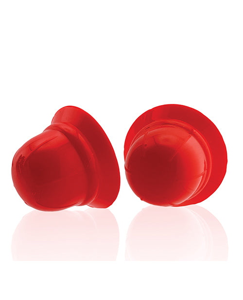 Hunky Junk Nano Nips, protecții roșii pentru sfârcuri, din silicon, cu ventuze