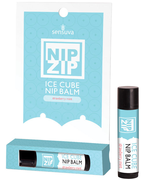 Sensuva Nip Zip Ice Cube Nip Balm - Jordbær Mynte